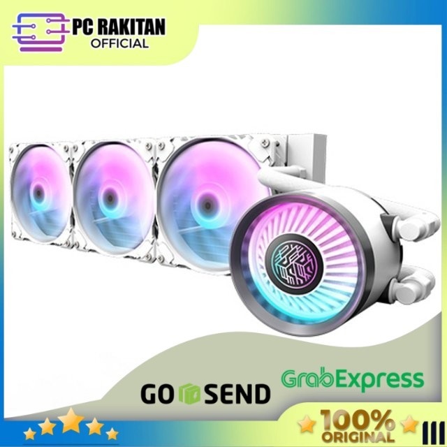 DarkFlash NEBULA DN360 / DN 360 ARGB 360mm AIO Liquid Cooler - WHITE