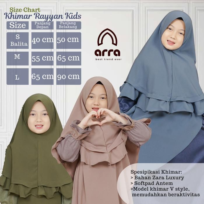 Baju Sarimbit Couple Keluarga Gamis Koko Arra Rayyan Army Premium - Kerudung Anak, L
