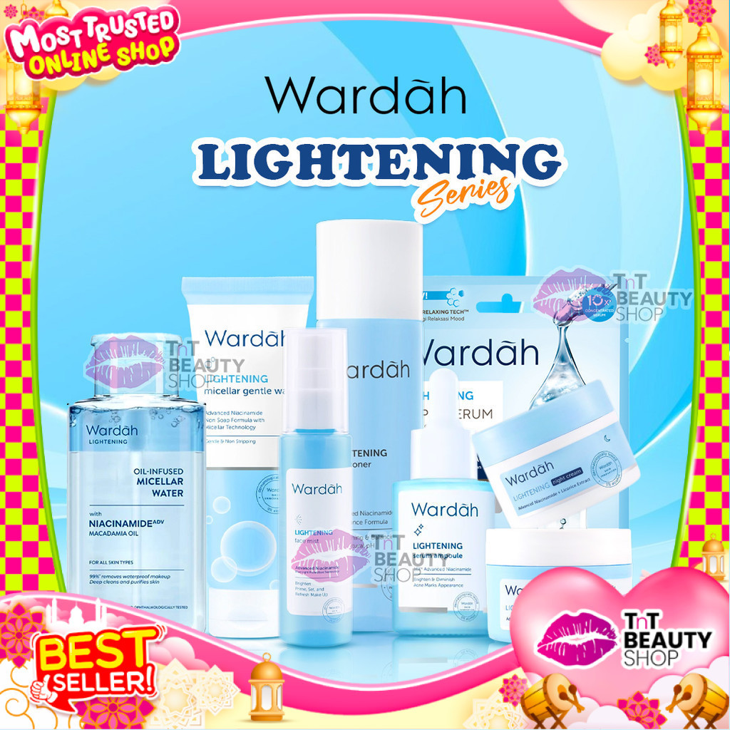Wardah Lightening Face SERIES | Serum - Face Toner - Whip Facial - Micellar Gentle Wash | TnT Beauty