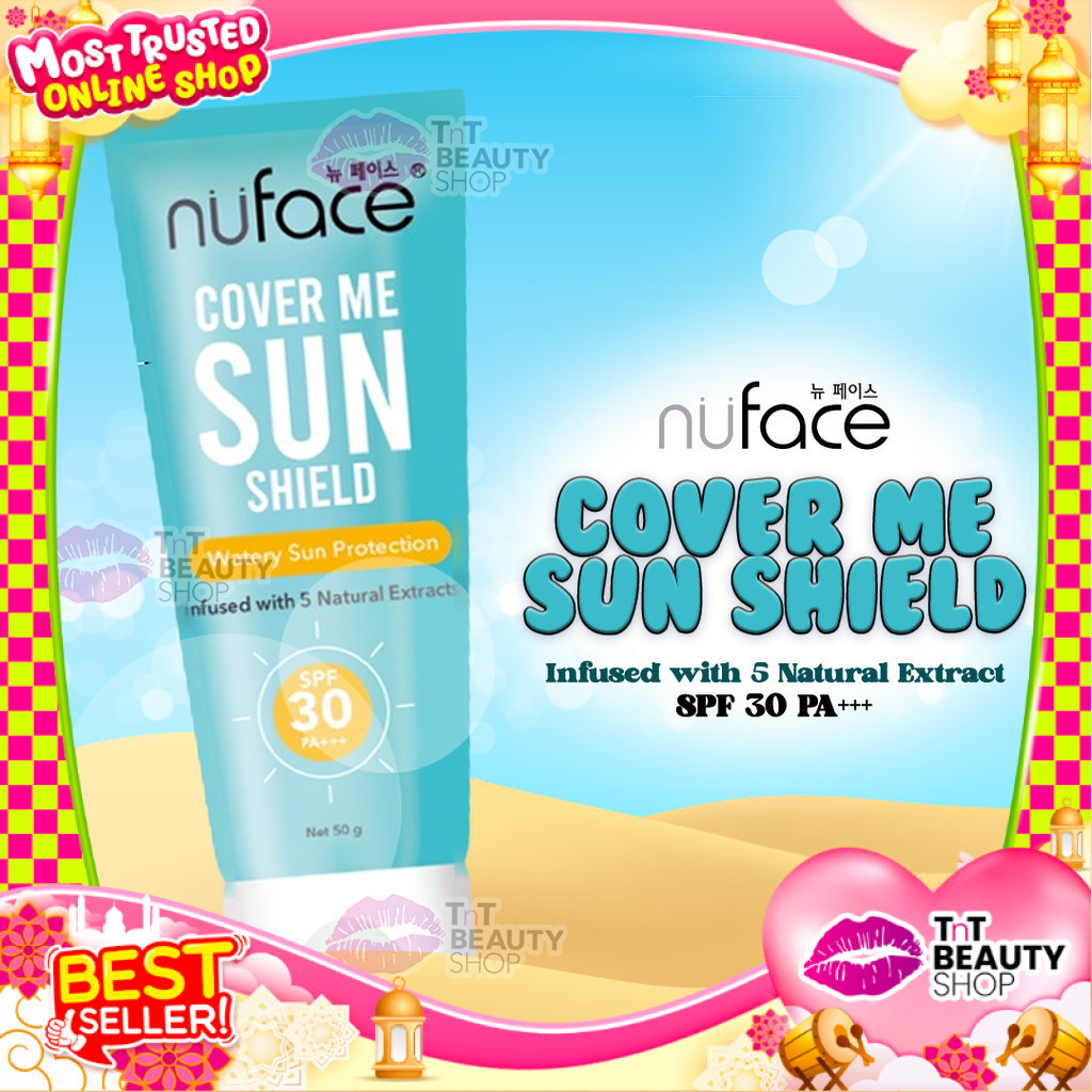 Nuface Cover Me Sun Shield SPF 30 PA+++ Nu face Sun Protect Cream 50gr Sunscreen | TnT Beauty Shop