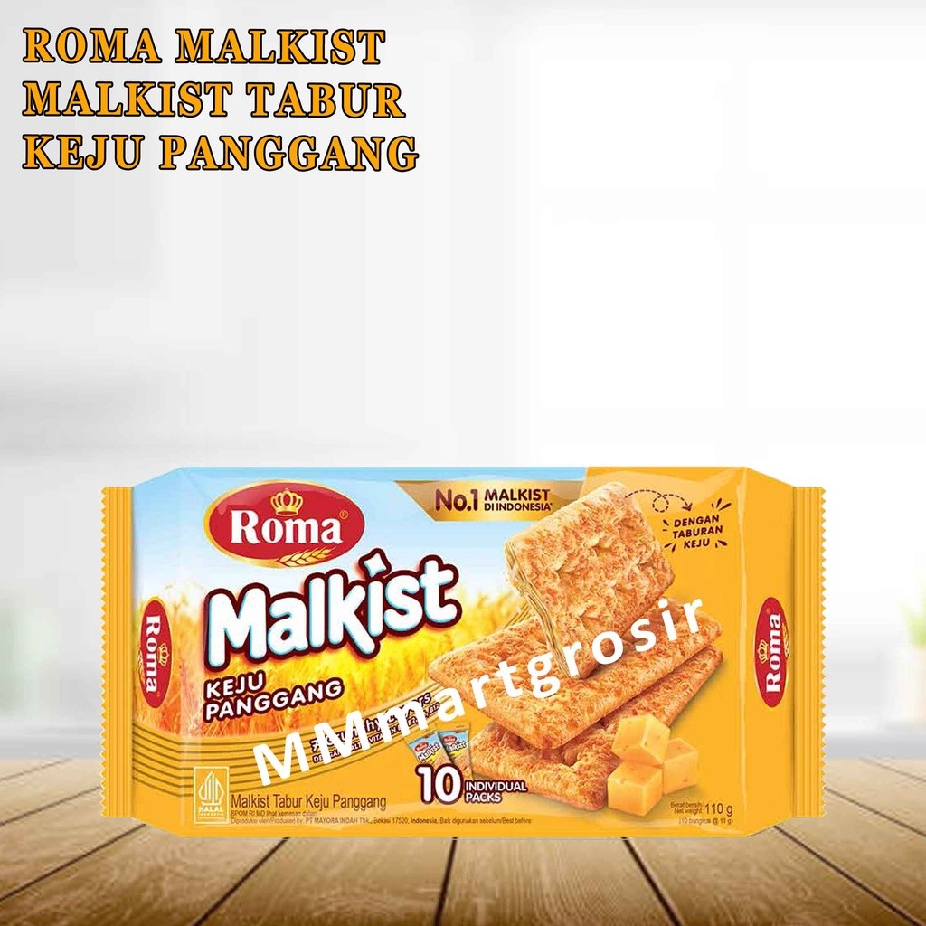 

Biscuit Roma Malkist / Biskuit Malkis / Biskuit Tabur Keju Panggang / 110g pusat grosir jajan