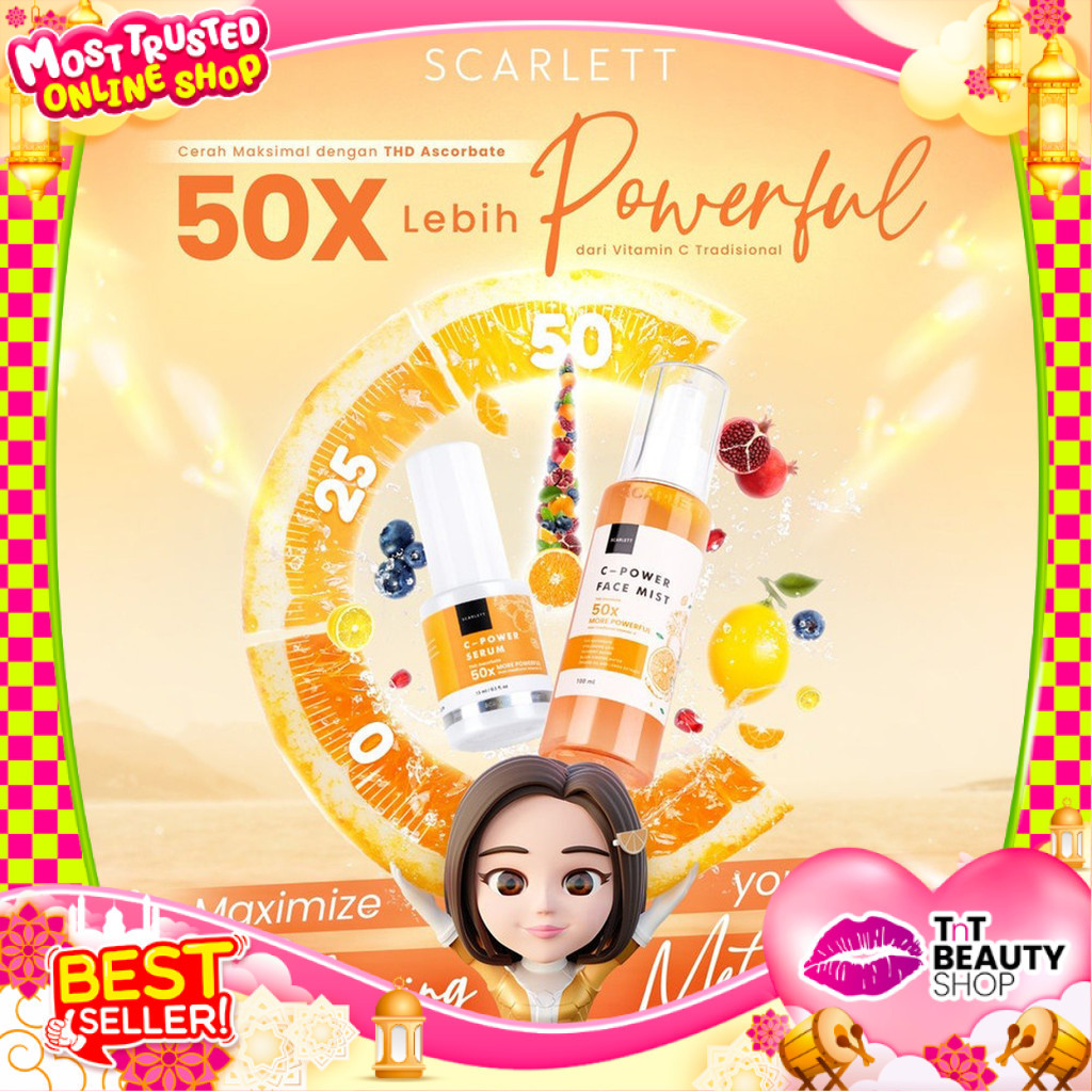 Scarlett Whitening C-Power SERIES | C-Power Face Mist -Serum | TnT Beauty Shop
