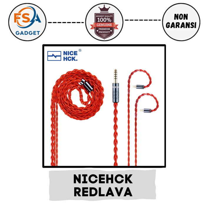 Nicehck RedLava Cable High Purity Induction Annealing Copper Cable - 3.5mm - 0.78