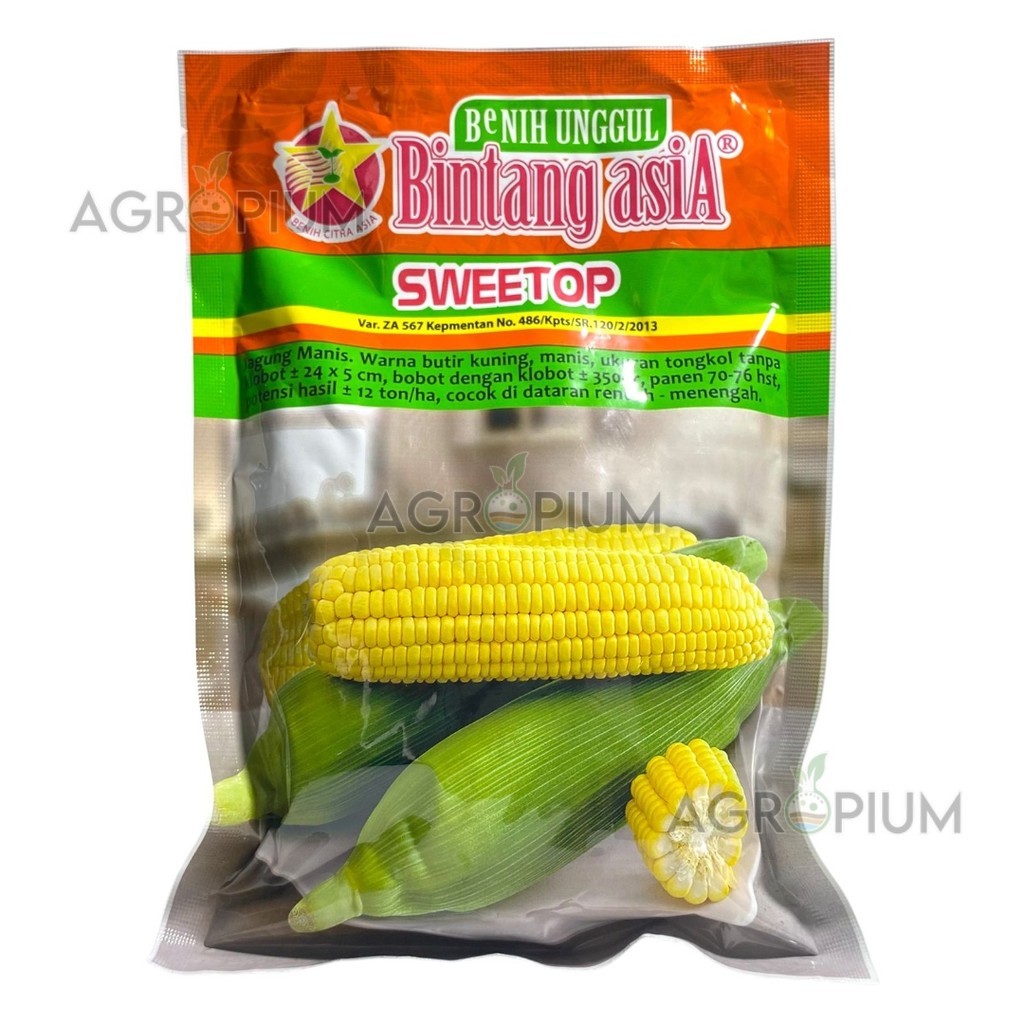Benih Jagung Manis SWEETOP Isi 250 gram Benih Bintang Asia