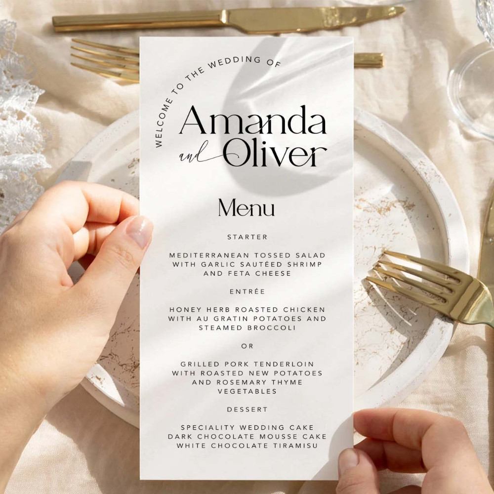 

Wedding Menu Cards Personalized Couple's Name Wedding Invitations Table Decor Welcome To The Wedding Of Menu Place Cards