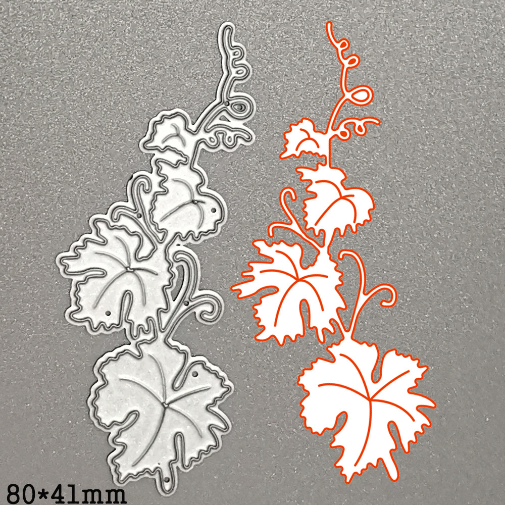 

Holy Grape Vine Leaf Metal Cutting Dies Stencils For DIY Scrapbooking Card Decorative Embossing Die Mold 2020 New Handcraft Die
