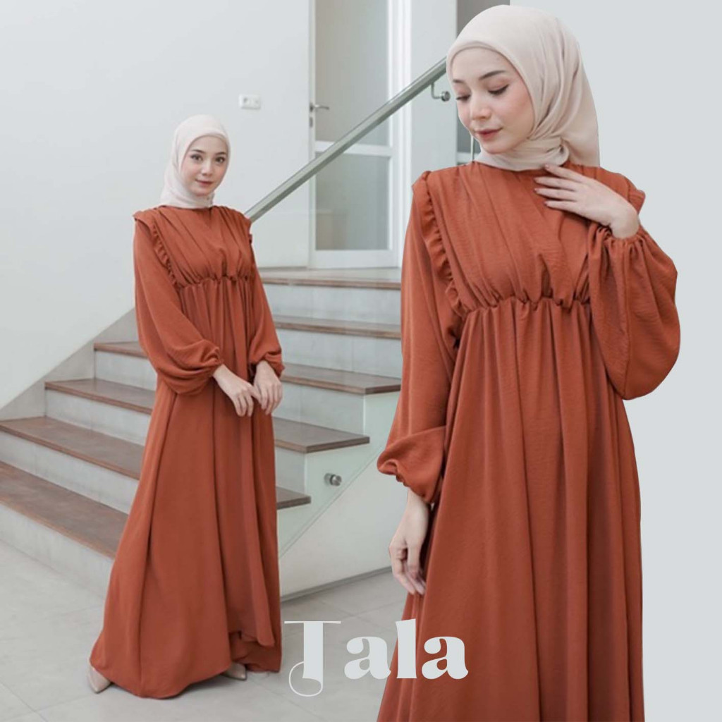02/ SADA DRESS - CRINKLE AIRFLOW PREMIUM DRESS SERUT DADA DRESS KONDANGAN JUMBO LENGAN BALON PREMIUM