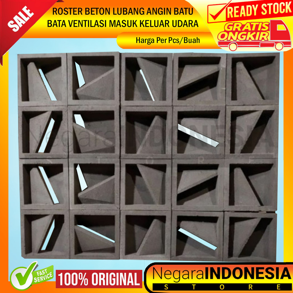 Roster Beton Loster Lubang Angin Rooster Bata Batu Ventilasi Marmer Granit Geranit Keluar Motip Loba