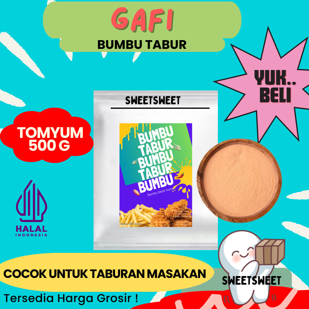 

Sweetsweet TomYum Powder 500g | Bumbu Tabur Rasa Tom Yam Thailand {BISA COD} {Lebih Murah Grosir}