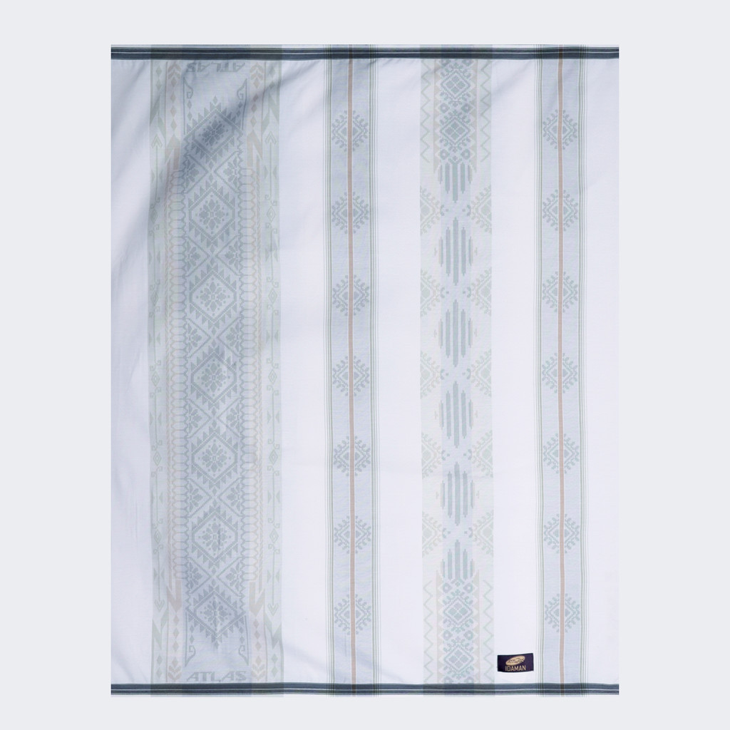 Sarung ATLAS Idaman 590 Jacquard Classic Motive A5-JPA Putih