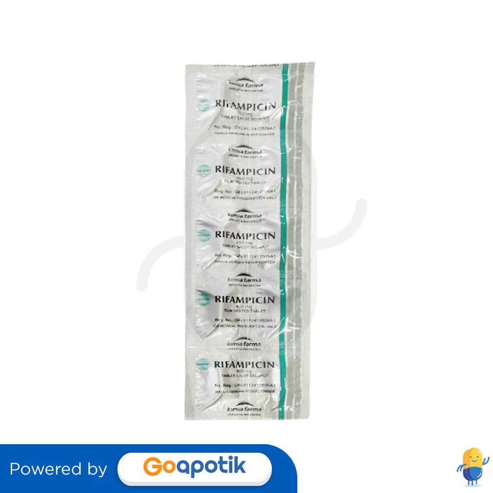 Rifampicin Kimia Farma 450 Mg Strip 10 Kaplet