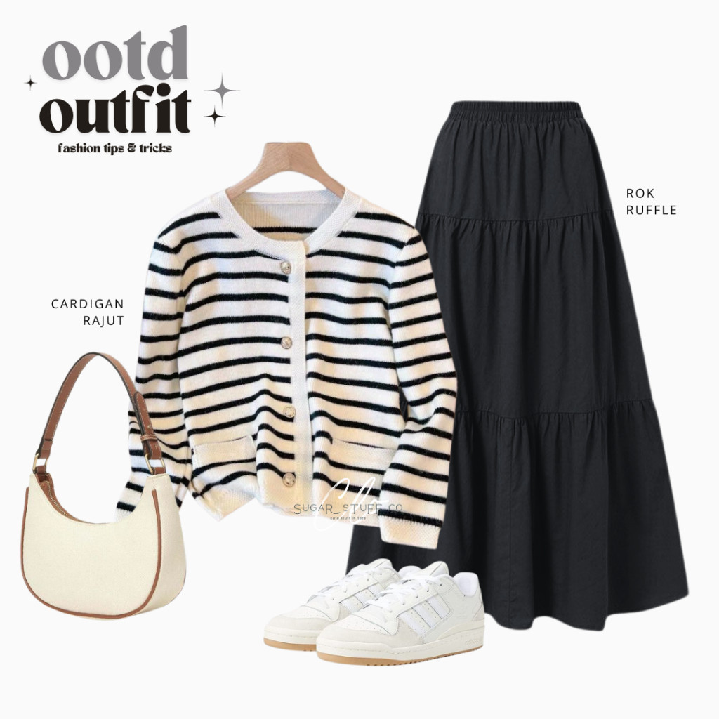 Promo - Setelan Wanita OOTD Kekinian terbaru Outfit Hijab Pinterest Nongkrong Jalan Hangout Kencan K