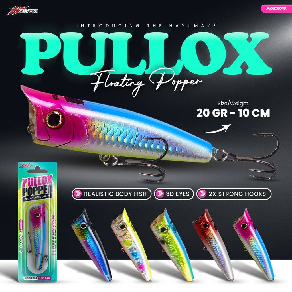 Mini Popper Hayumake PULLOX Umpan Casting Ultralight Popping