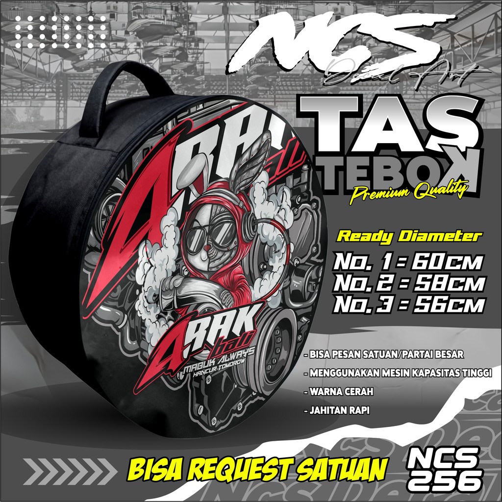 Tas Tebok Murai Motif arbal Ransel Gendong Jinjing Bawa Tebok Sangkar Murai printing