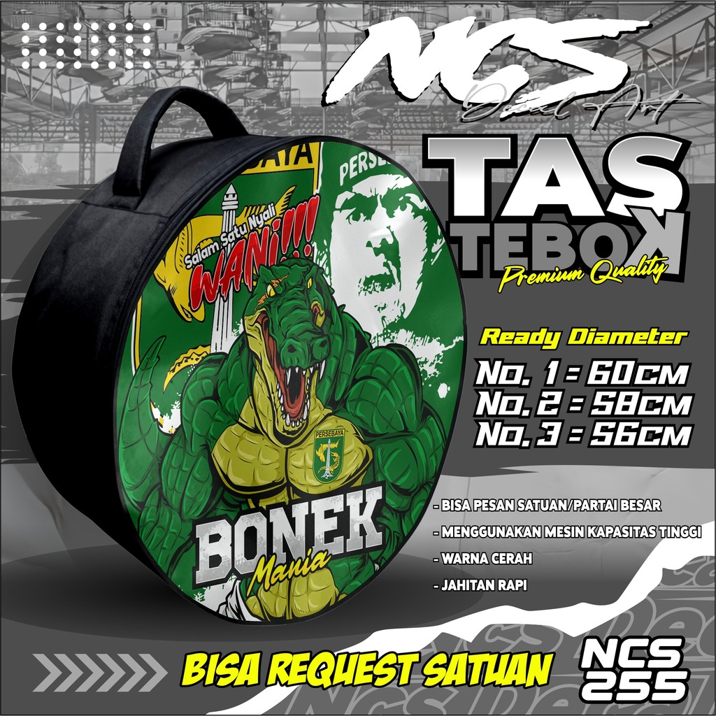 Tas Tebok Murai Motif persebaya Ransel Gendong Jinjing Bawa Tebok Sangkar Murai printing