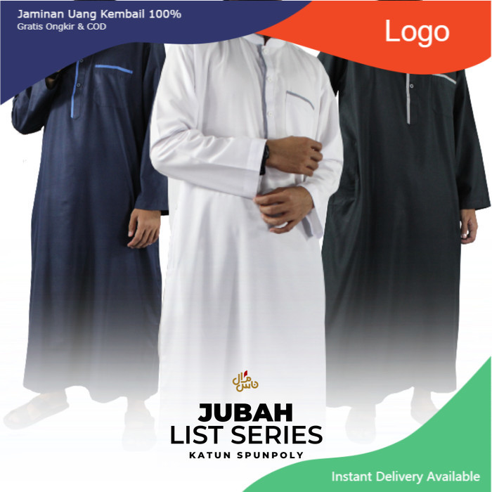 Jubah Pria Dewasa Gamis Pria Saudi Zain List Gratis Peci Rajut - Abu Tua, L