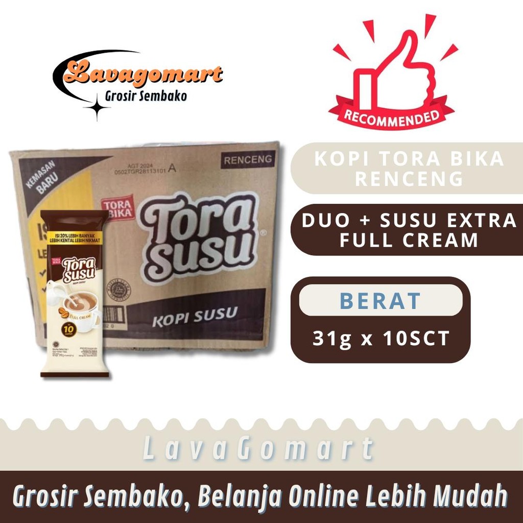 

KOPI TORABIKA DUO + SUSU EXTRA FULL CREAM 31g - 1 DUS - LAVAGOMART - BANDUNG