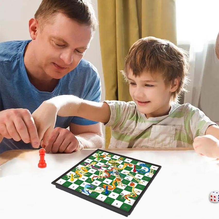 Ular Tangga Magnet / Mainan Board Game Fun Snake Ladder Ular Tangga Magnet