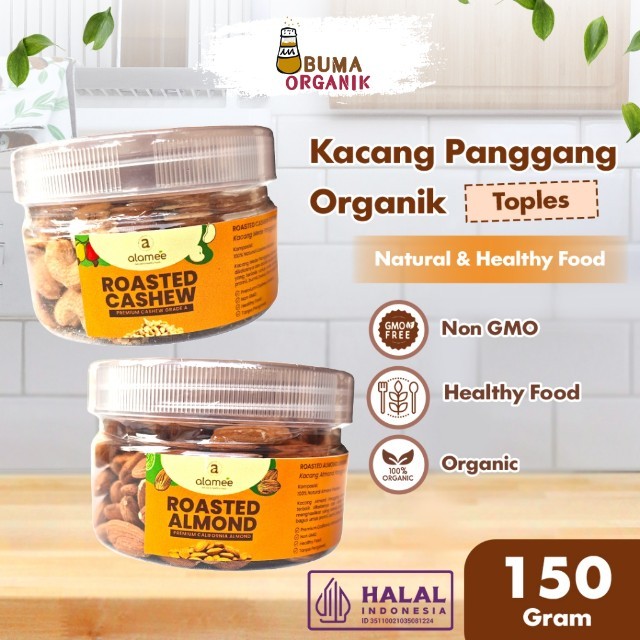 

ALAMEE Kacang Almond Mede Walnut Pistachio Panggang Roasted Siap Makan buma