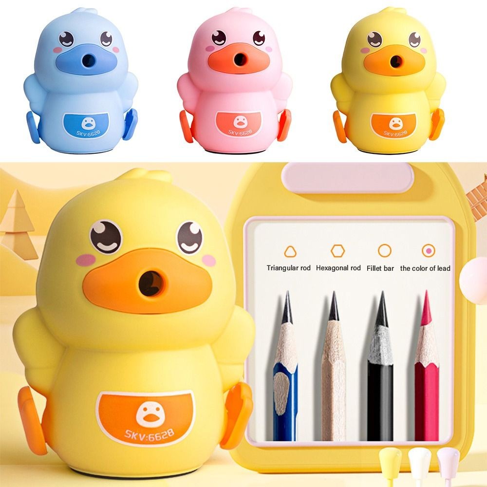 

Automatically Enters Lead Pencil Sharpener Anti Sticking Lead Duck Shaped Pencil Sharpening Tool Gift Stationery