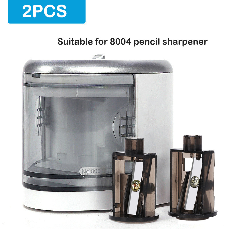 

2PCS Multifunctional Automatic Two-hole Electric Switch Pencil Sharpener Spare Blades Home Office Pencils Art Drawing Supplies