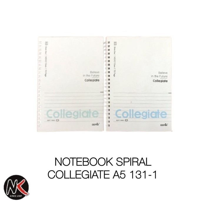 

Notebook Spiral COLLEGIATE A5 131-1/Buku Note Spiral