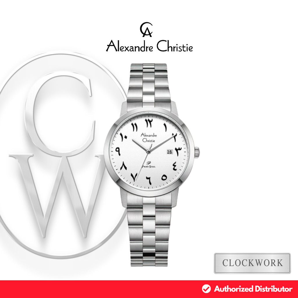Jam Tangan Wanita Alexandre Christie Primo Steel AC 1007 LDBSSSLBA Rantai Couple Minimalis Simple Si