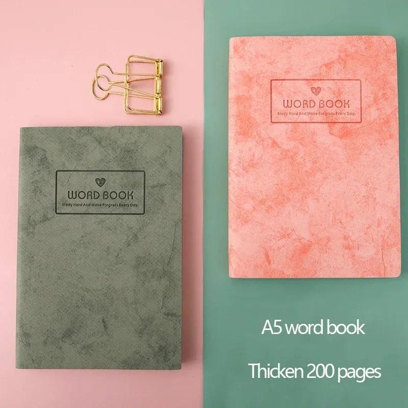 

PU Imitation Leather Vocabulary Notepad Thickened Notebooks A5 Small Fresh Vocabulary Memory Libretas Lined Notebook
