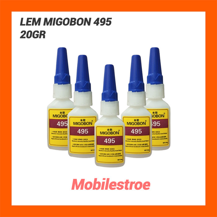 

LEM SUPER GLUE SERBAGUNA MIGOBOON 495 INSTANT ADHESIVE 20 GRAM