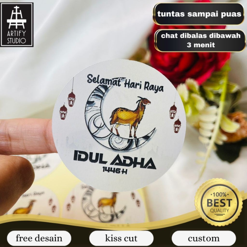 

Artify 5-8 Sticker Selamat Hari Raya Idul Adha Sticker Lebaran Haji Free Desain Custom