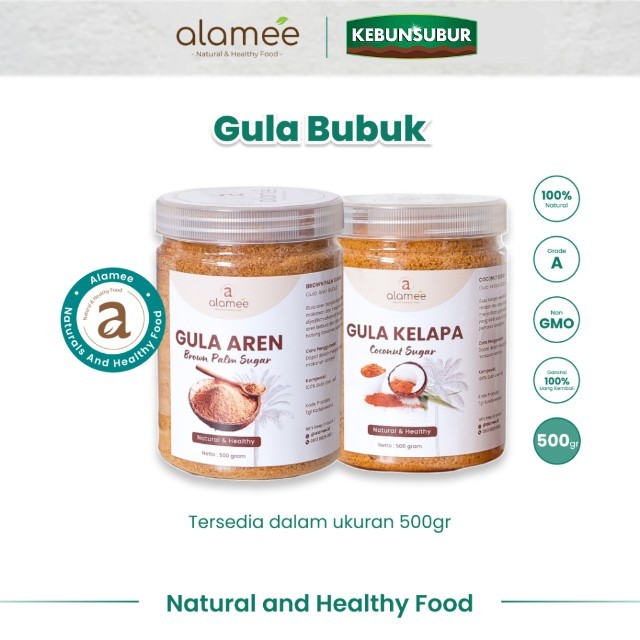

alamee gula bubuk murni 500 gram gula aren gula kelapa alami murni tanpa bahan tambahan kebunsubur