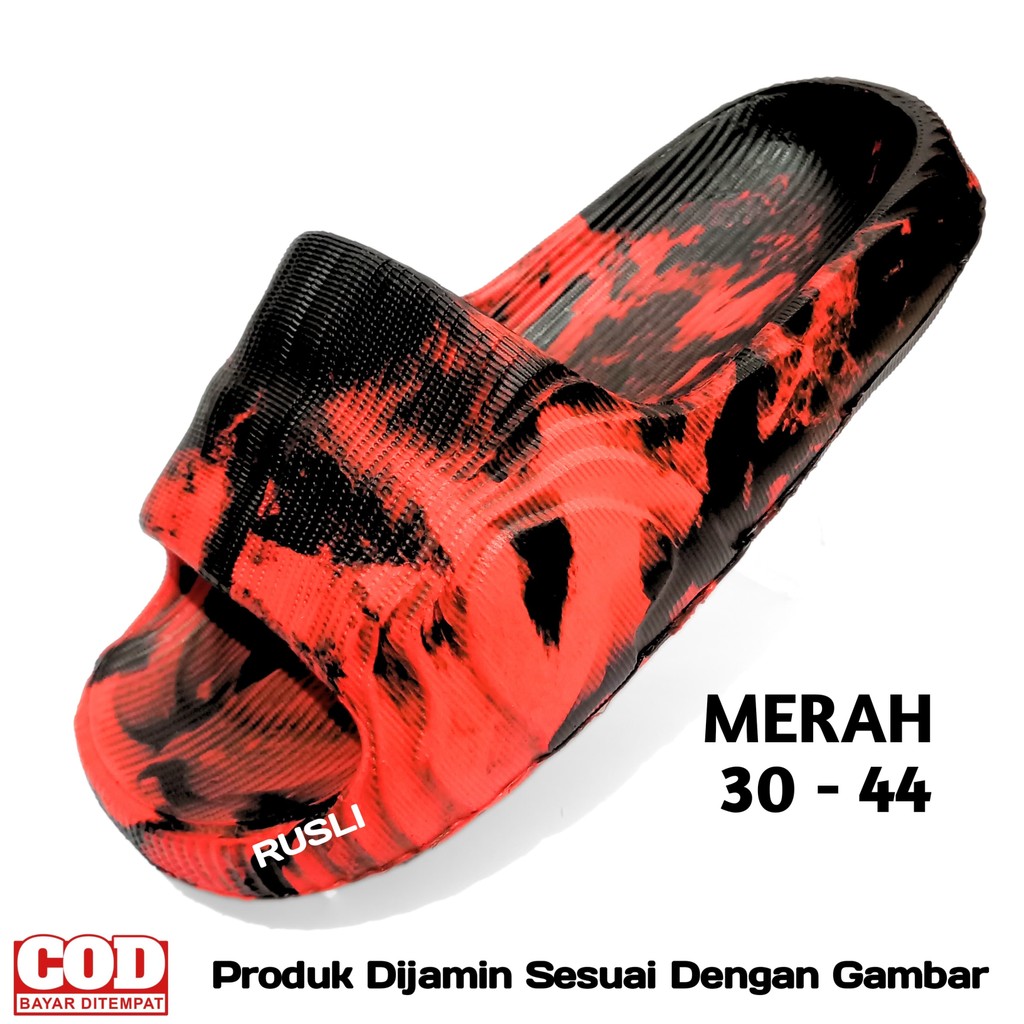 (COD) Sandal Selop Pria Karet Empuk Tebal Loreng