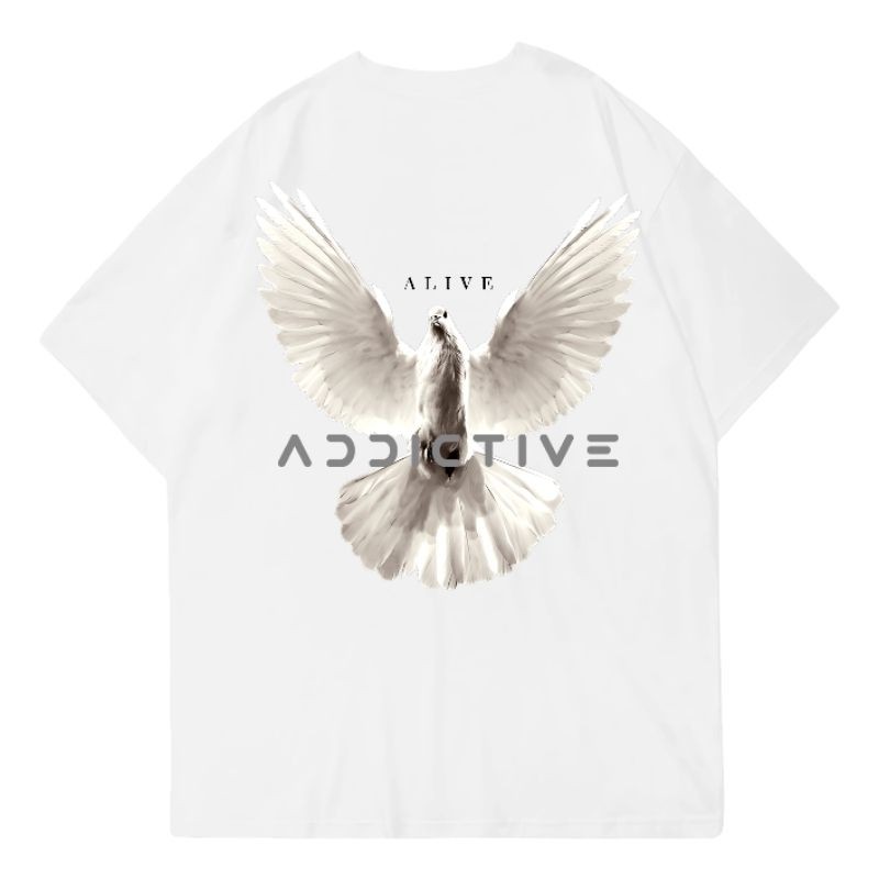 Addictive Premium Oversize T-Shirt - Alive, Kaos Atasan Pakaian Cotton Combed