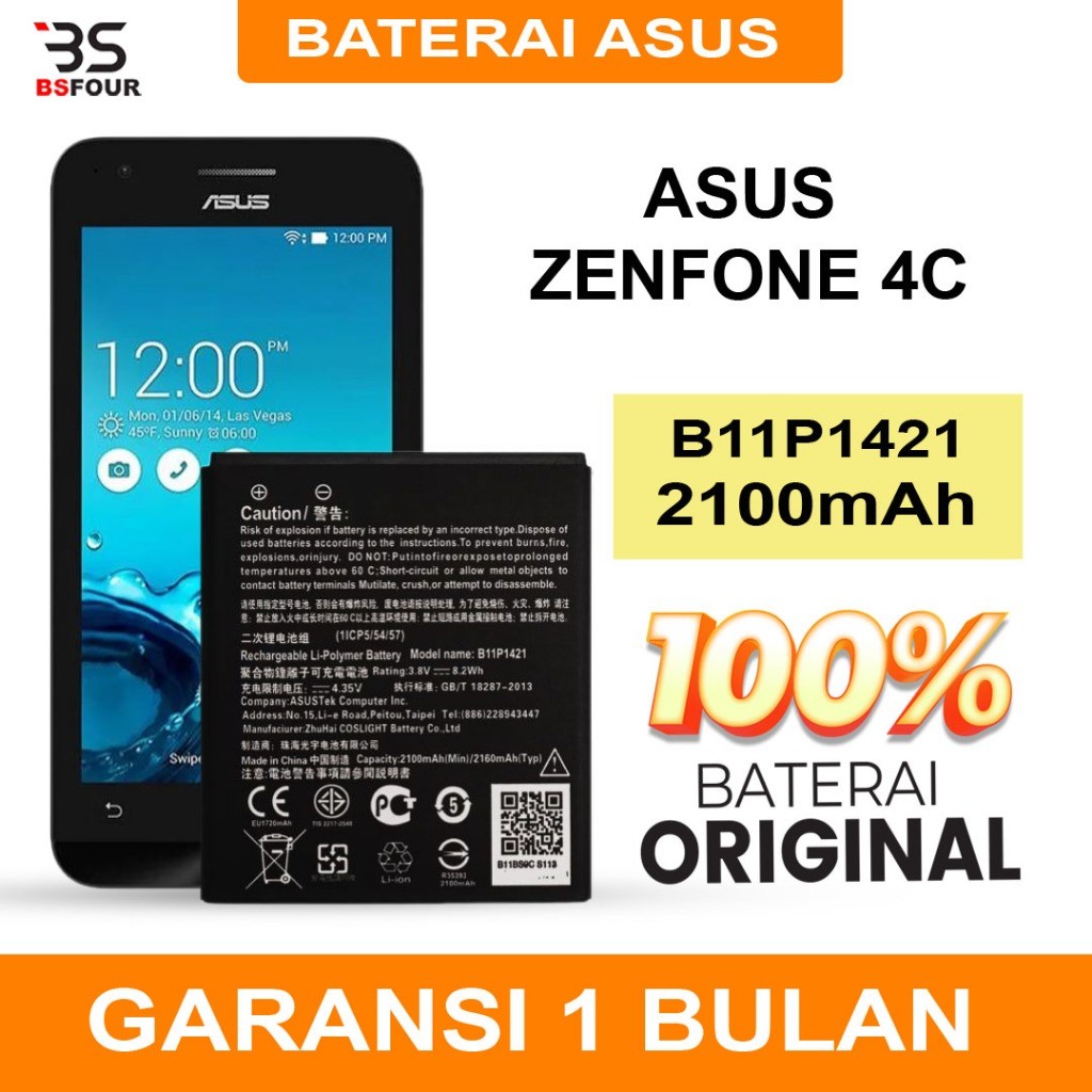 BATERAI BATRE ASUS ZENFONE 4C / Z007 / B11P1421 ORIGINAL