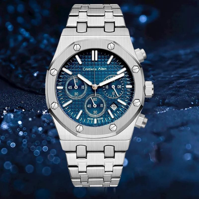 Terlaris Cristiano Aillen Jam Tangan 0833 Rantai Stainless Steel Water Resistant 3 ATM