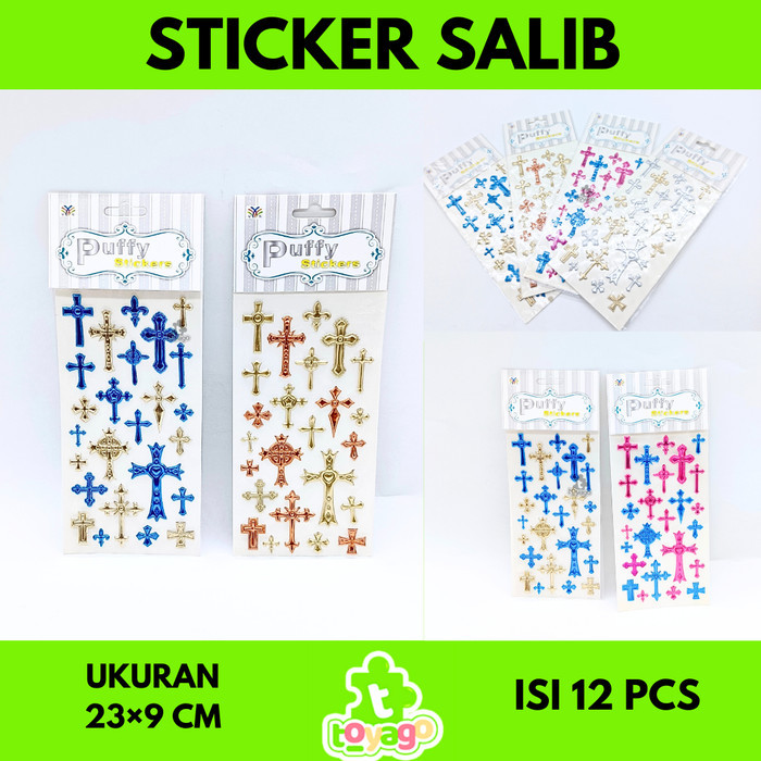 

Sticker salib rohani warna stiker random salib
