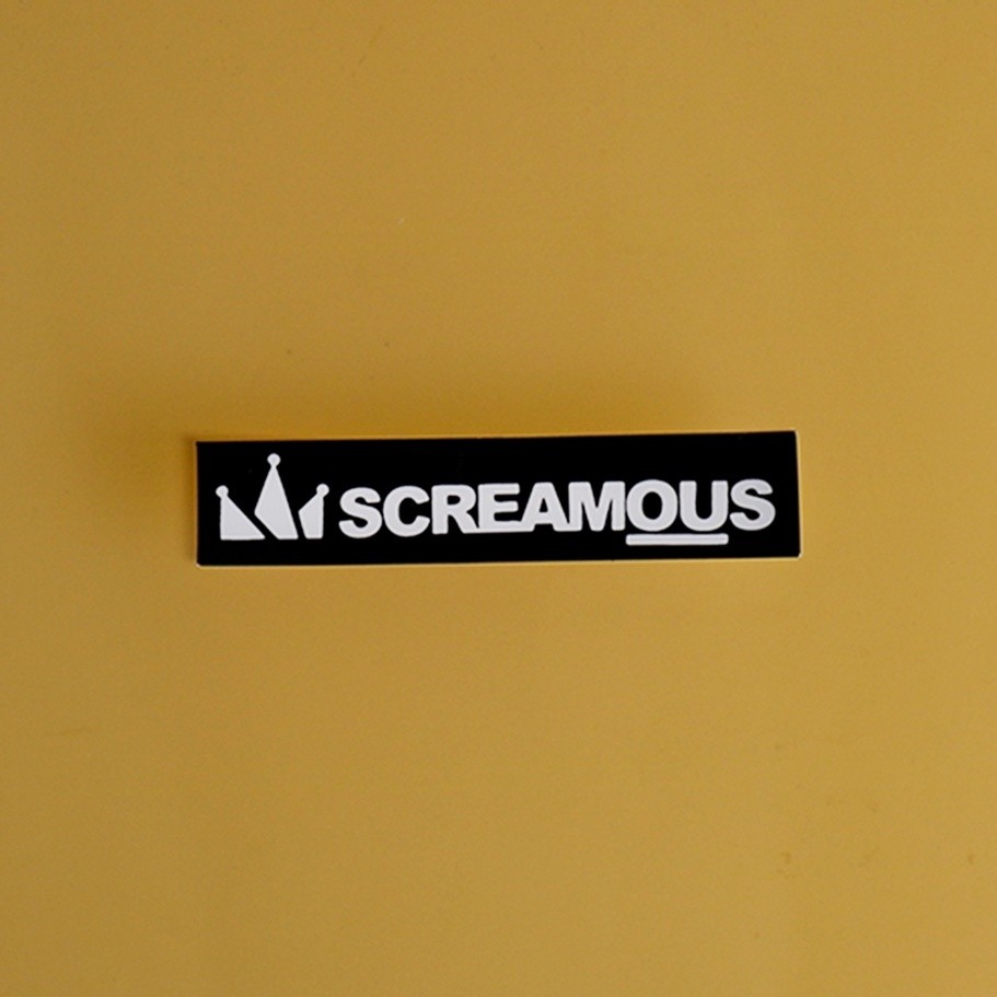 

STIKER GRAFTAC - SCREAMOUS LOGO, STIKER AESTHETIC LAPTOP, AKSESORIS HP, ANTI AIR, MOTIF.