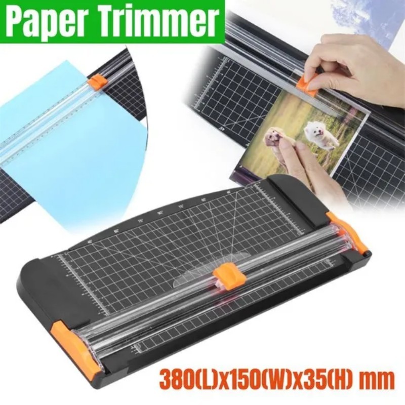 

1pc A4 Paper Cutting Guillotine Precision Paper Cutter With Pull-out Ruler For Photo Trimmers Scrapbook Office Supplies