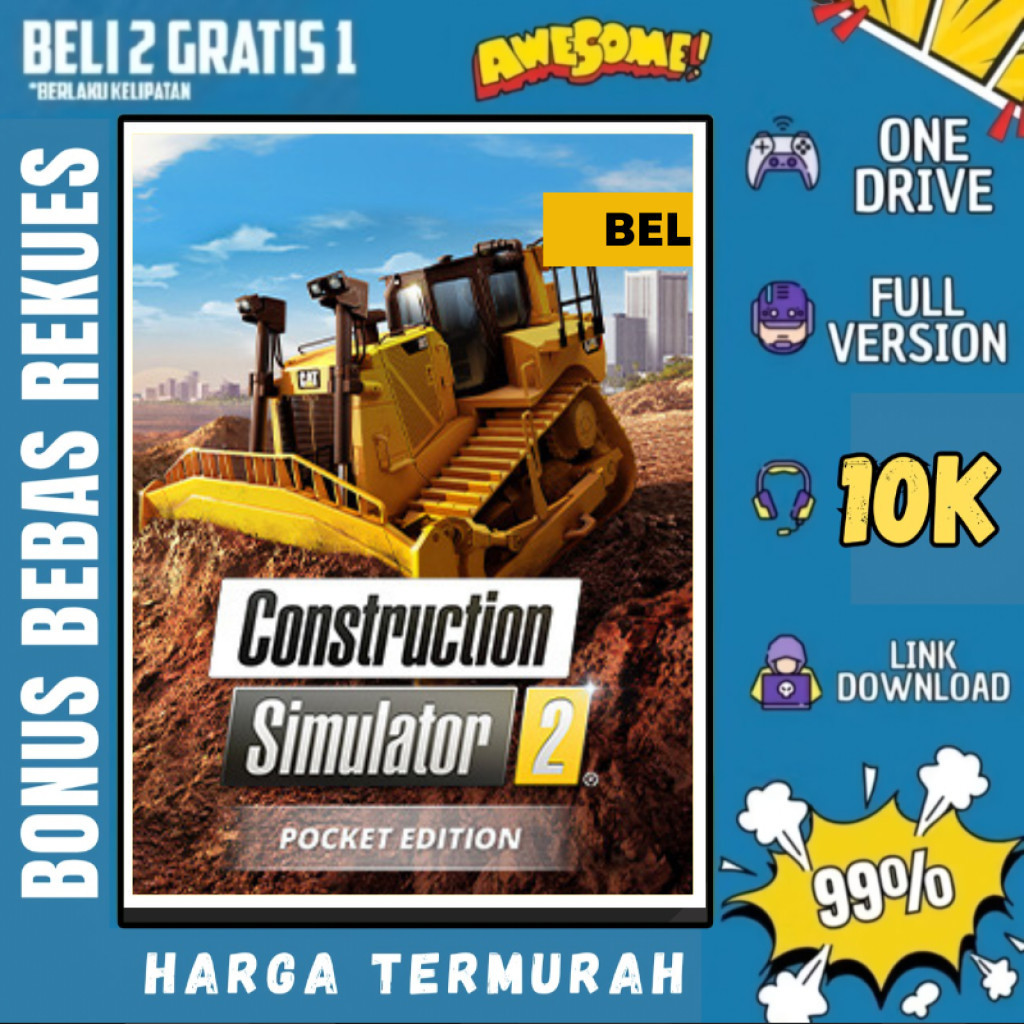 CONSTRUCTION SIMULATOR 2 US POCKET EDITION - GAME PC - GAME LAPTOP - PC GAMES - BELI 2 GRATIS 1 - OR
