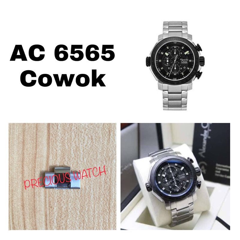 Sambungan Tali Rantai Jam Tangan Alexandre Christie Original AC 6565 Cowok