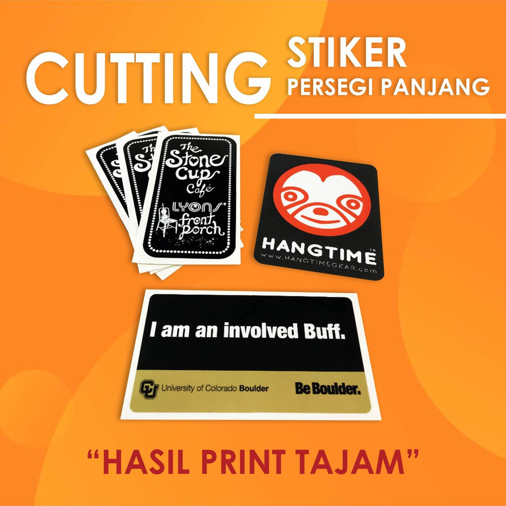 Cetak Cutting Label Persegi Panjang II Label Sticker Olshop Custom II Sticker Bontax A3+