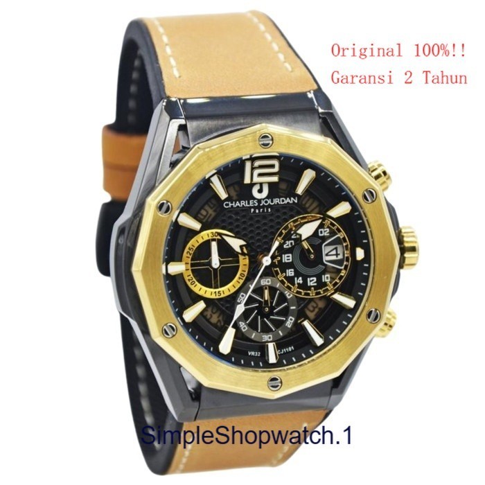 Original 100% Jam Tangan Pria CHARLES JOURDAN CJ1101-1035C Garansi Resmi 2 Tahun