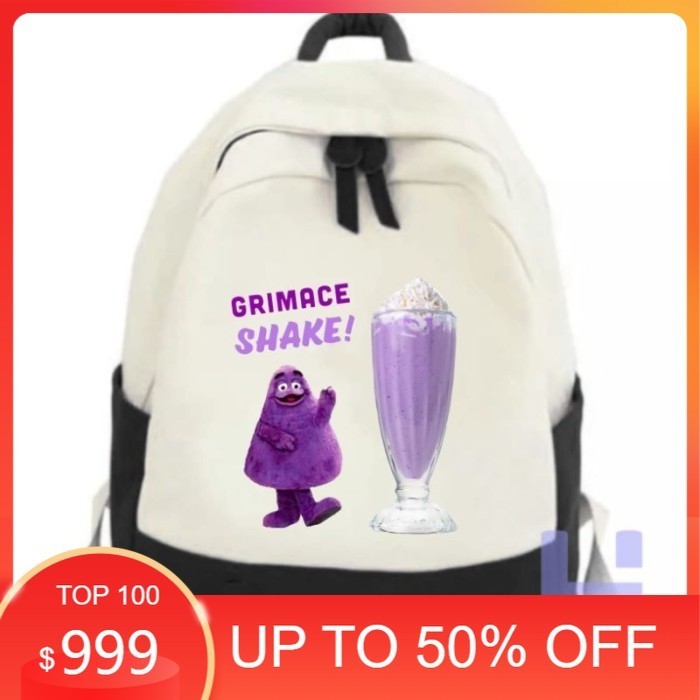 TAS RANSEL ANAK GRIMACE SHAKE MCD - Hitam, One Size