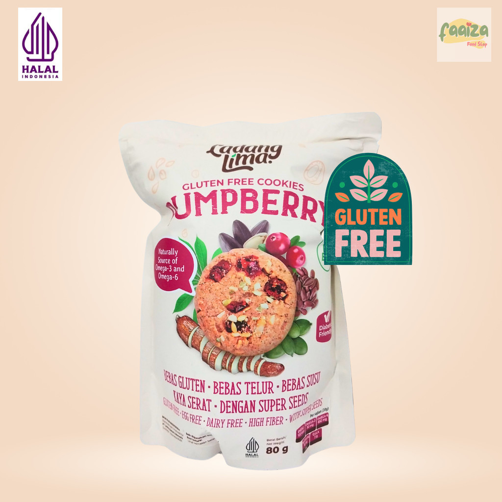 

Ladang Lima Cookies Pumpberry Mini Bites 80gr Gluten Free Snack Sehat