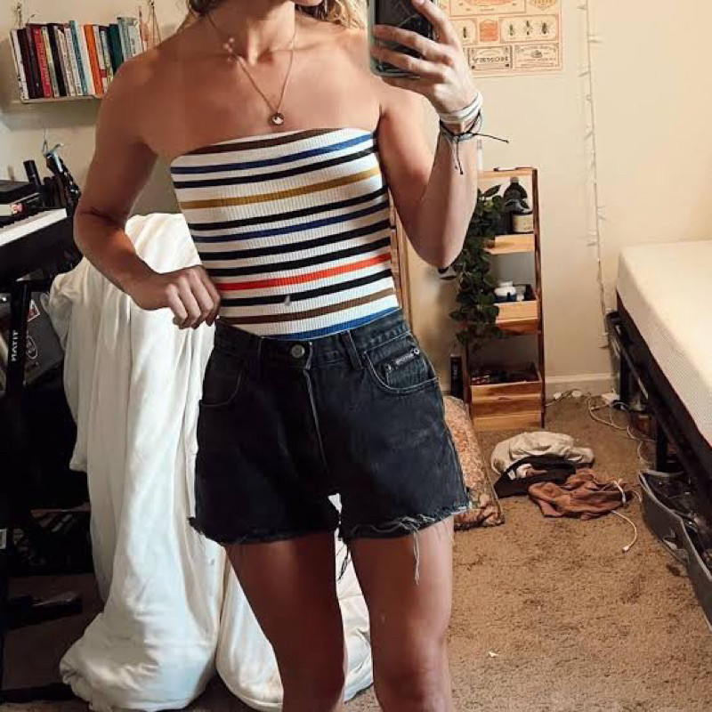 UO MJ Ribbed Tube Top Bodysuit