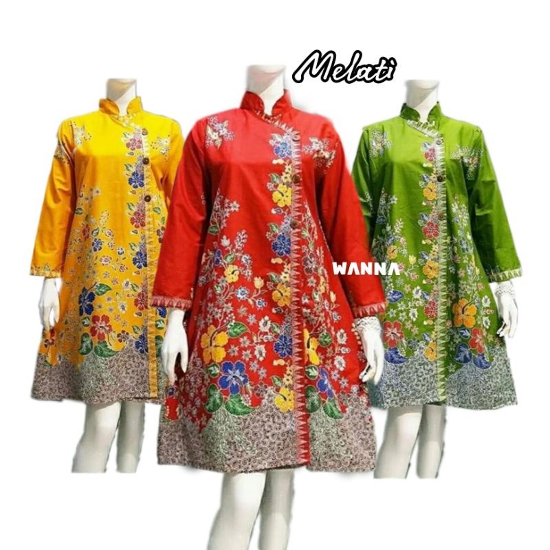 TUNIK BATIK BUSUI CANTIK KEKINIAN BAJU BATIK WANITA MODERN TERLARIS/ BATIK NASIONAL / BATIK SERAGAM 
