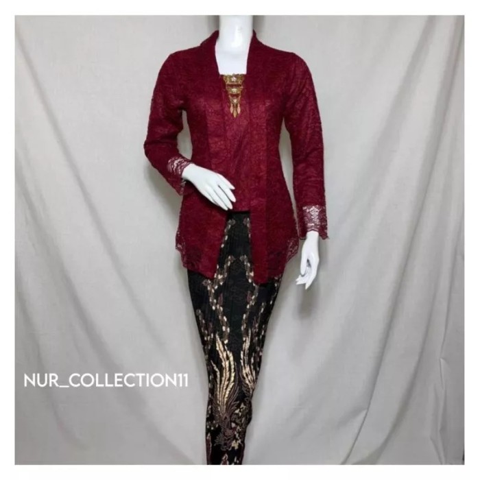 

promo ✨ -Setelan Kebaya Kutu Baru Modern Lengan Panjang M-XXL - Rose gold, Atasan -XXL