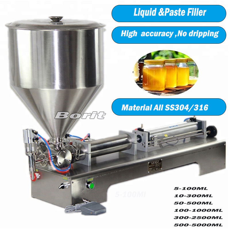 Single Head Semi Automatic Ice Cream Water Liquid Honey Juice Sauce Soft Drink Tomato Paste Piston B