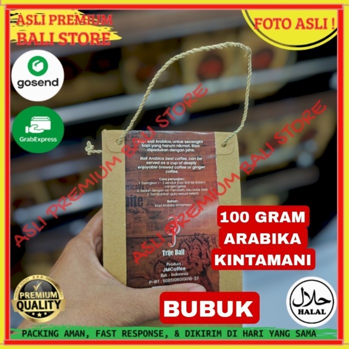 

OLEH OLEH MINUMAN KHAS ASLI ORI ORIGINAL BALI SERBUK KOPI ARABIKA KINTAMANI 100 GRAM GR