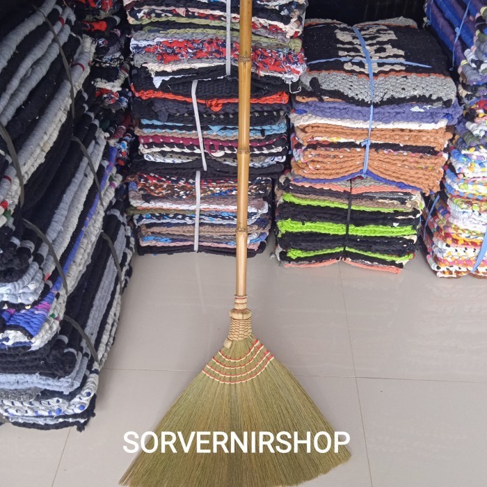 sapu lantai jerami bambu/sapu rayung